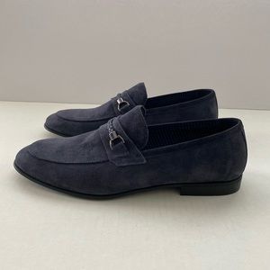 NWOT Section X blue suede shoes. Size 12M